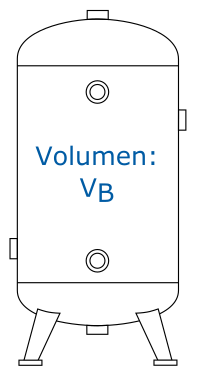 Druckluftbehälter-Volumen bestimmen